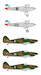 Hawkers,  Yugoslav Furies MK1 and Hurricanes Mk1  423LH
