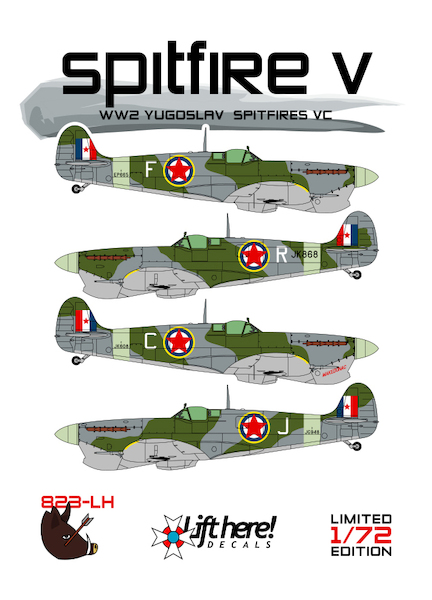 Spitfire V , WW2 Yugoslav Spitfire MKvC's  823LH