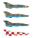 Checker 21's, Croatian MiG21UM and UM-D  CC04809