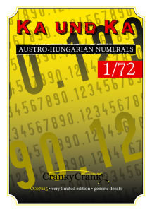 Ka und Ka Austro-Hungarian Numerals  CC72015