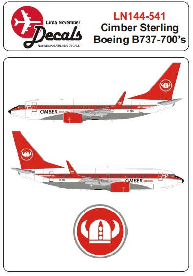 Boeing 737-700 (Cimber Sterling).  ln144-541