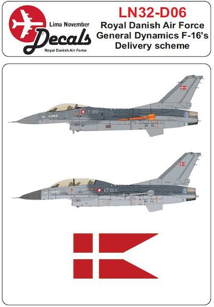 Royal Danish AF F-16's first scheme 1980-2002  LN32-D06
