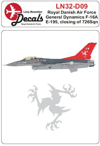 Royal Danish AF  F16A E-195 "Closing of 726 Sqn"  LN32-D09