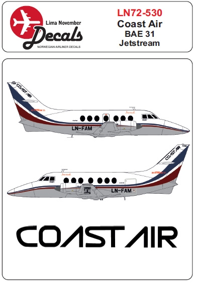 BAE31 Jetstream (Coast Air first cls)  LN72-530