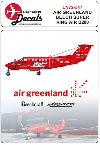Beech 200 Kingair (Air Greenland  new cs. Including masks)  LN72-547