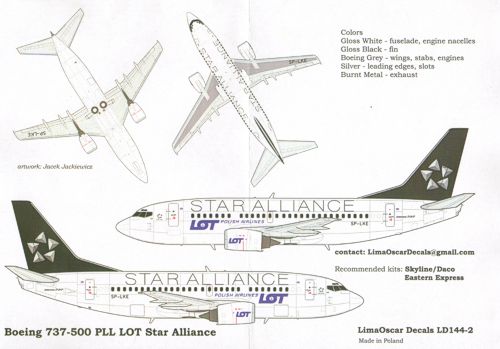 Boeing 737-500 (LOT - Star Alliance)  LD144-02