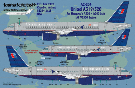 Airbus A319/320 (United Airlines)  A2-204