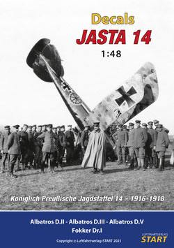 Decals zum Buch "Jasta 14, Die Geschichte der Jagdstaffel 14  1916-1918"  JASTA14-48