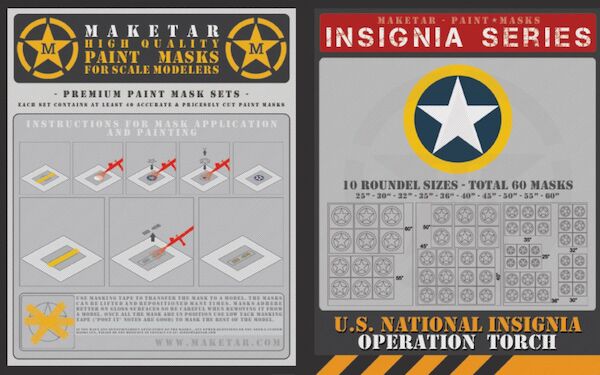 US Insignia ',Operation Torch".(60 Roundels)  MM72006