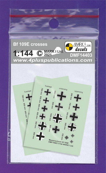 Messerschmitt BF109E Crosses (2 sets)  DMF14403