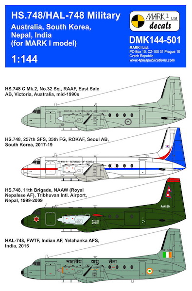 HS738/HAL748 Military (RAAF, South Korea, Nepal, India)  DMK144-501