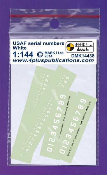 USAF Serial Number - White  DMK14438
