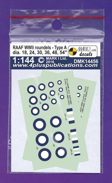 RAAF WWII roundels Type A (thin ring), 2 sets  DMK14456