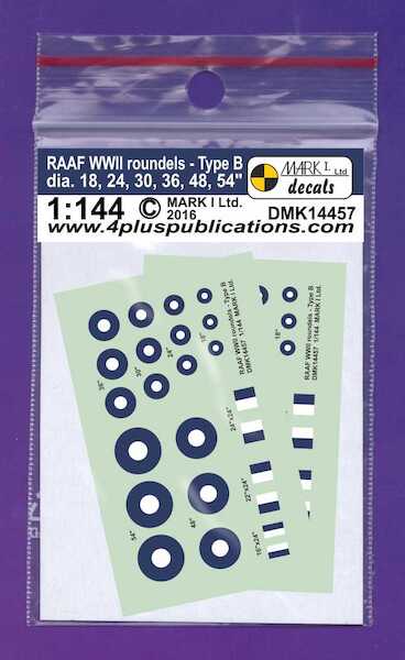RAAF WWII roundels Type B (thick ring), 2 sets  DMK14457