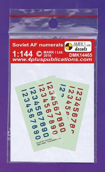 Soviet AF numerals, Red and Blue, 2 sets  DMK14465