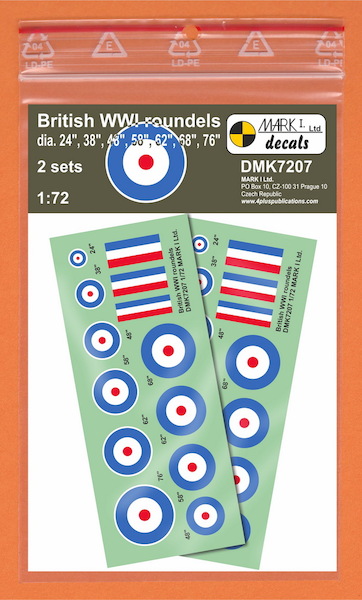 British WWI roundels  (2 sets)  DMK7207