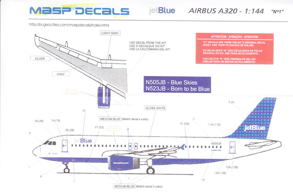 Airbus A320 (JetBlue)  MASP4-67