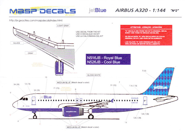Airbus A320 (JetBlue)  MASP4-68