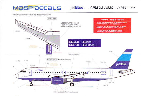 Airbus A320 (JetBlue)  MASP4-69