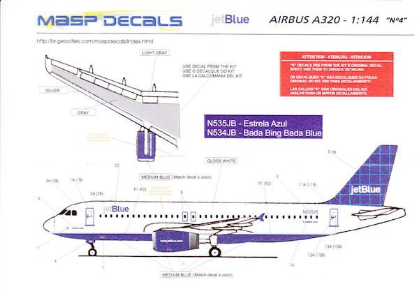 Airbus A320 (JetBlue)  MASP4-70