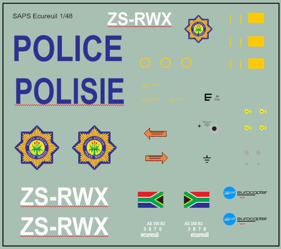 AS350 Ecureuil (South African Police - SAPS)  48-244
