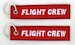 Keyholder with  FLIGHT CREW on both sides, red background 