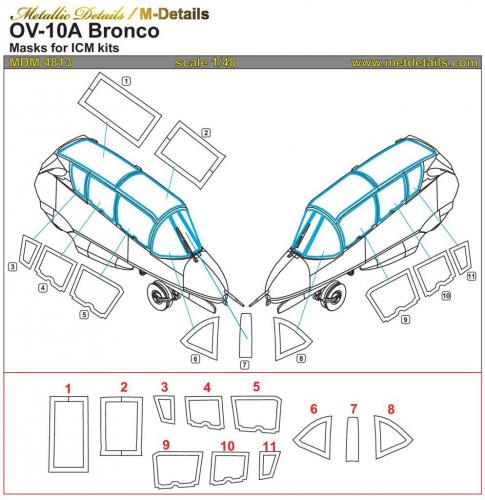 OV10A Bronco Masks (ICM)  MDM4813