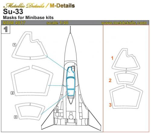 Sukhoi Su33 Flanker Masking set (Minibase)  MDM4817