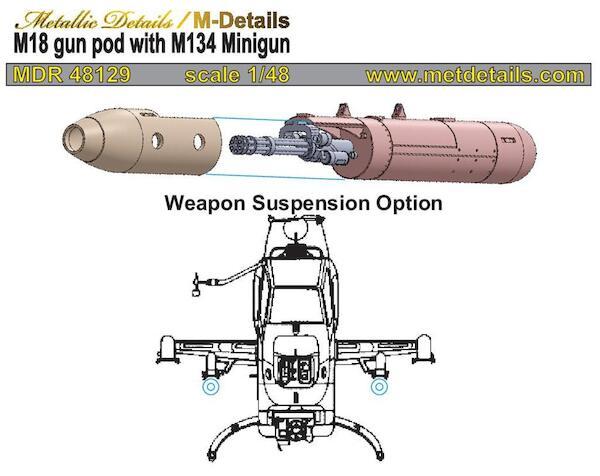 M8 Gunpod with M134 Minigun (2x)  MDR48129
