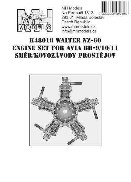 Walter NZ60 engine set for Avia BH9/10/100 (Smer)  K48018