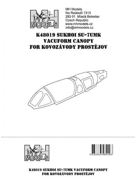 Sukhoi Su7UMK Vacuform Canopy (KP)  K48019