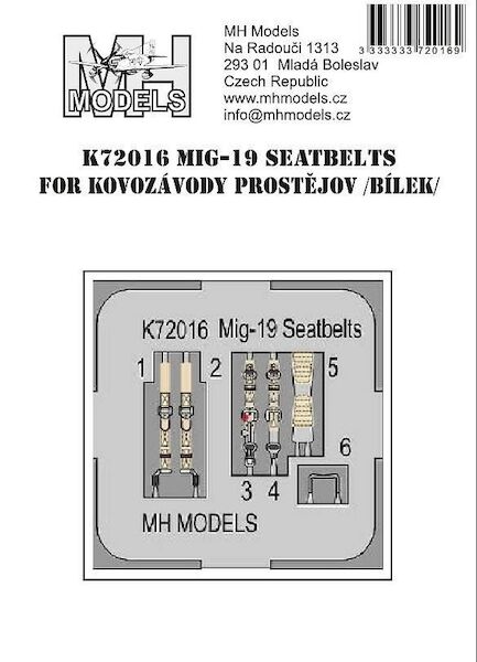 Mikoyan MiG19 Farmer Seatbelts (KP new, Bilek)  K72016