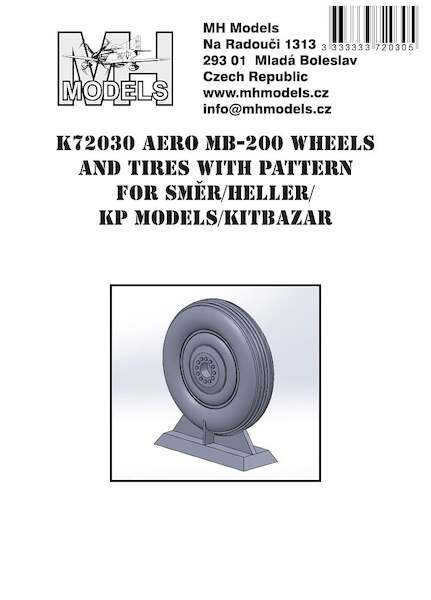 Aero MB200 wheels and tyres with pattern tread (Smer/KP/Kovosavody Prosetjov)  K72030