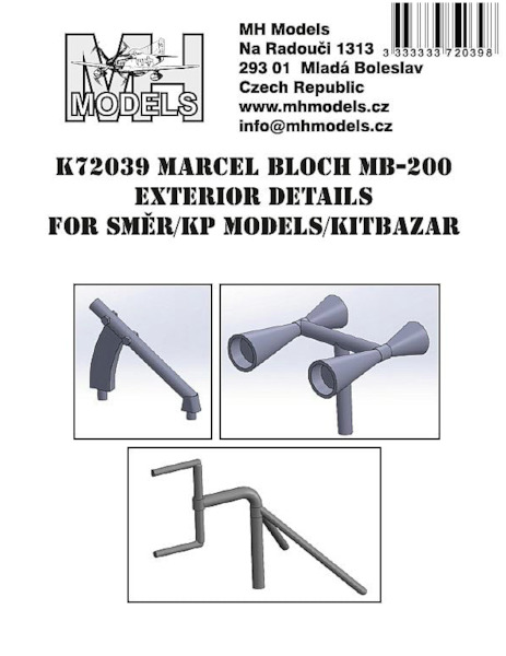 Marcel Bloch MB200 Exterior detail set (Smer/KP/Kovosavody Prosetjov)  K72039