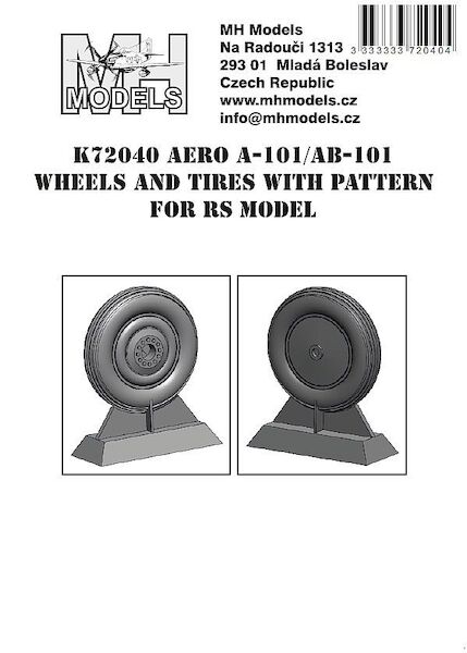 Aero A101/AB101 wheels and tyres with patern tread (RS Models)  K72040