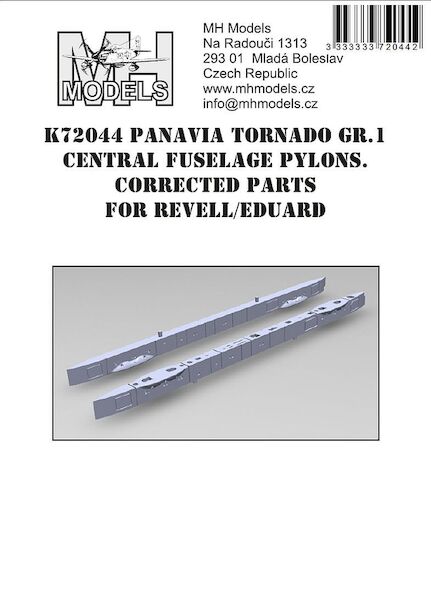 Panavia Tornado GR1 Corrected Central Fuselage Pylons (Revell/Eduard)  K72044