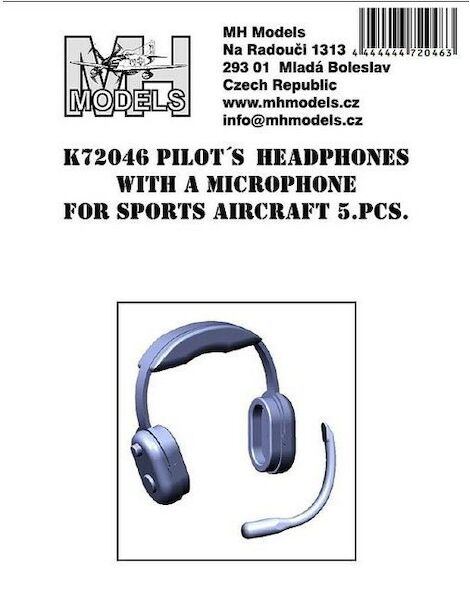 Pilots Headphones with Microphone for Sports Aircraft (5x)  K72046