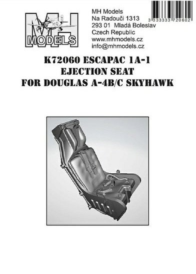 Escapac 1A-1 ejection seat for A4B/S Skyhawk (1 seat)  K72060