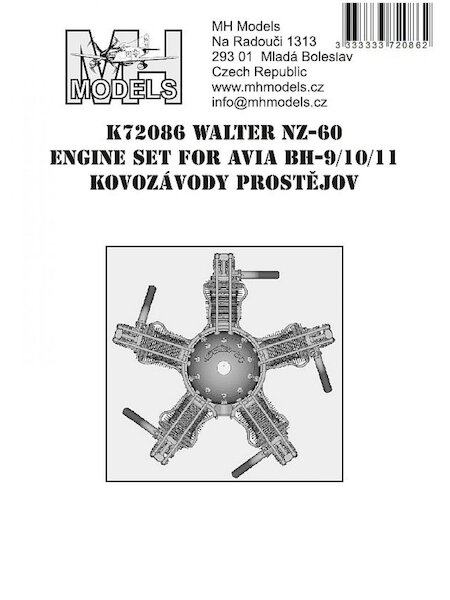 Walter NZ60 engine set for Avia BH9/10/100 (Smer)  K72086