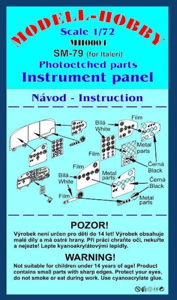 SM79 Sparviero instrument panel (Italeri)  k72904