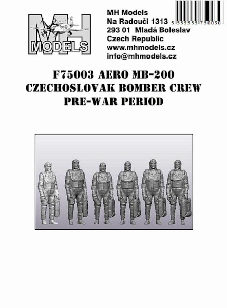 Aero MB200 Czechoslovak Bomber Crew Pre war period, 6 figures  MH F75003