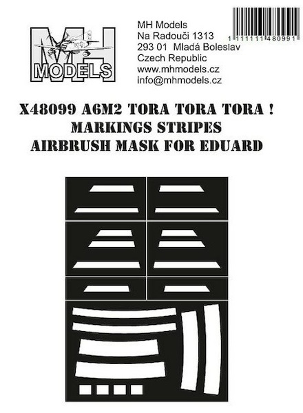 Tora Tora Tora! Marking Stripes  Airbrush Masks (Eduard A6M Zero)  X48099
