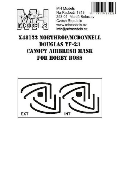 Northrop YF23 canopy Airbrush Masks  (Hobby Boss)  X48122