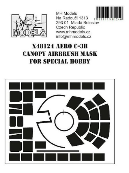 Aero C3B canopy and cabin windows Airbrush Masks  (Special Hobby)  X48124