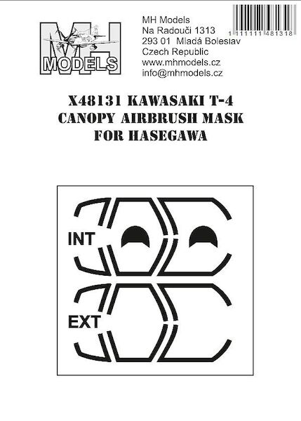 Kawasaki T4 Canopy airbrush mask (Hasegawa)  X48131