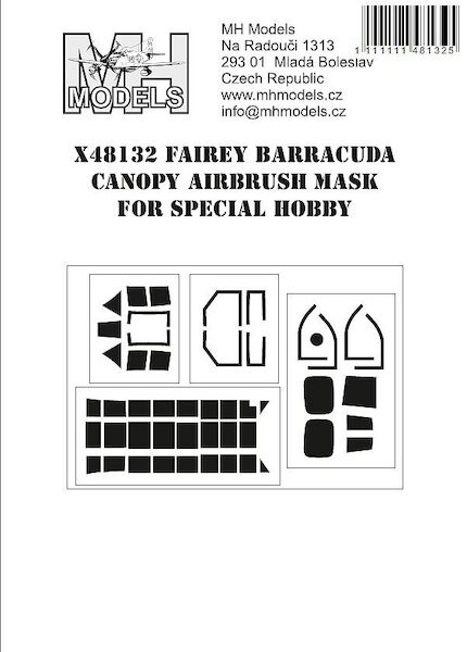 Fairey Barracuda Canopy and windowe airbrush mask (Special Hobby)  X48132