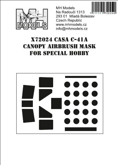 Casa C41 Aviocar Canopy Airbrush Masks (Special Hobby)  X72024