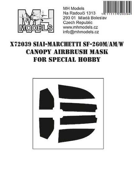 SIAI Marchetti SF260M/AM/W Canopy Masks (Special Hobby)  X72039