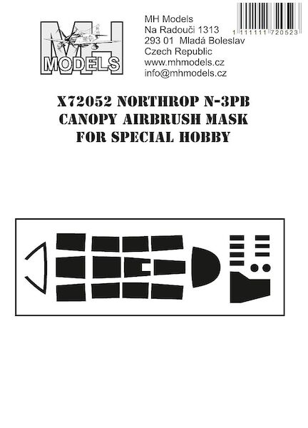 Northrop N-3PB  Canopy Masks  (Special Hobby)  X72052
