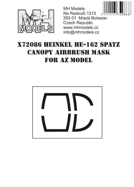 Heinkel He162  Canopy Airbrush Masks (Special hobby)  X72086
